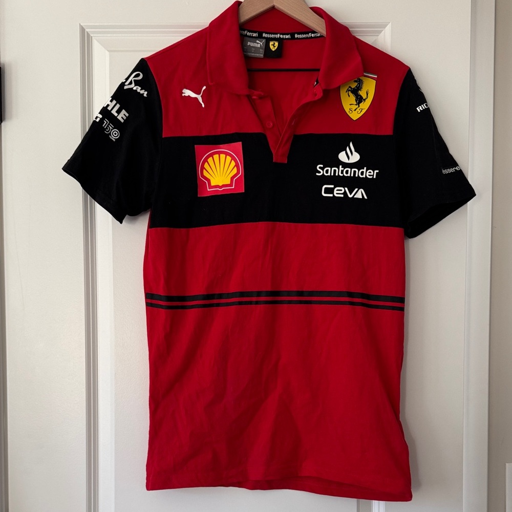 Puma Red and Black Racing Polo